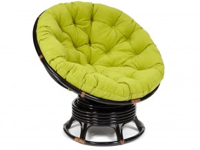 Кресло-качалка Papasan w 23/01 B с подушкой Antique brown, флок Олива в Нытве - nytva.магазин96.com | фото