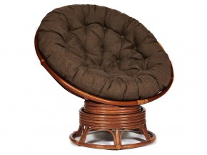 Кресло-качалка Papasan w 23/01 B с подушкой Pecan, ткань Коричневый в Нытве - nytva.магазин96.com | фото