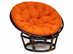 Кресло Papasan 23/01 W с подушкой Antique brown, ткань Оранжевый в Нытве - nytva.магазин96.com | фото