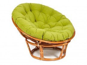 Кресло Papasan 23/01 W с подушкой Cognac, флок Олива в Нытве - nytva.магазин96.com | фото