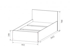 Кровать одинарная (Без матраца 0,9*2,0) в Нытве - nytva.магазин96.com | фото