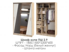 шкаф-купе ПШ-2.9 1500 Норд Белый жемчуг 1500 в Нытве - nytva.магазин96.com | фото