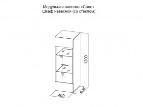 Шкаф навесной (со стеклом) в Нытве - nytva.магазин96.com | фото