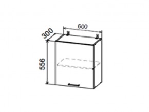 Шкаф верхний ДП600 с 1ой дверкой в Нытве - nytva.магазин96.com | фото